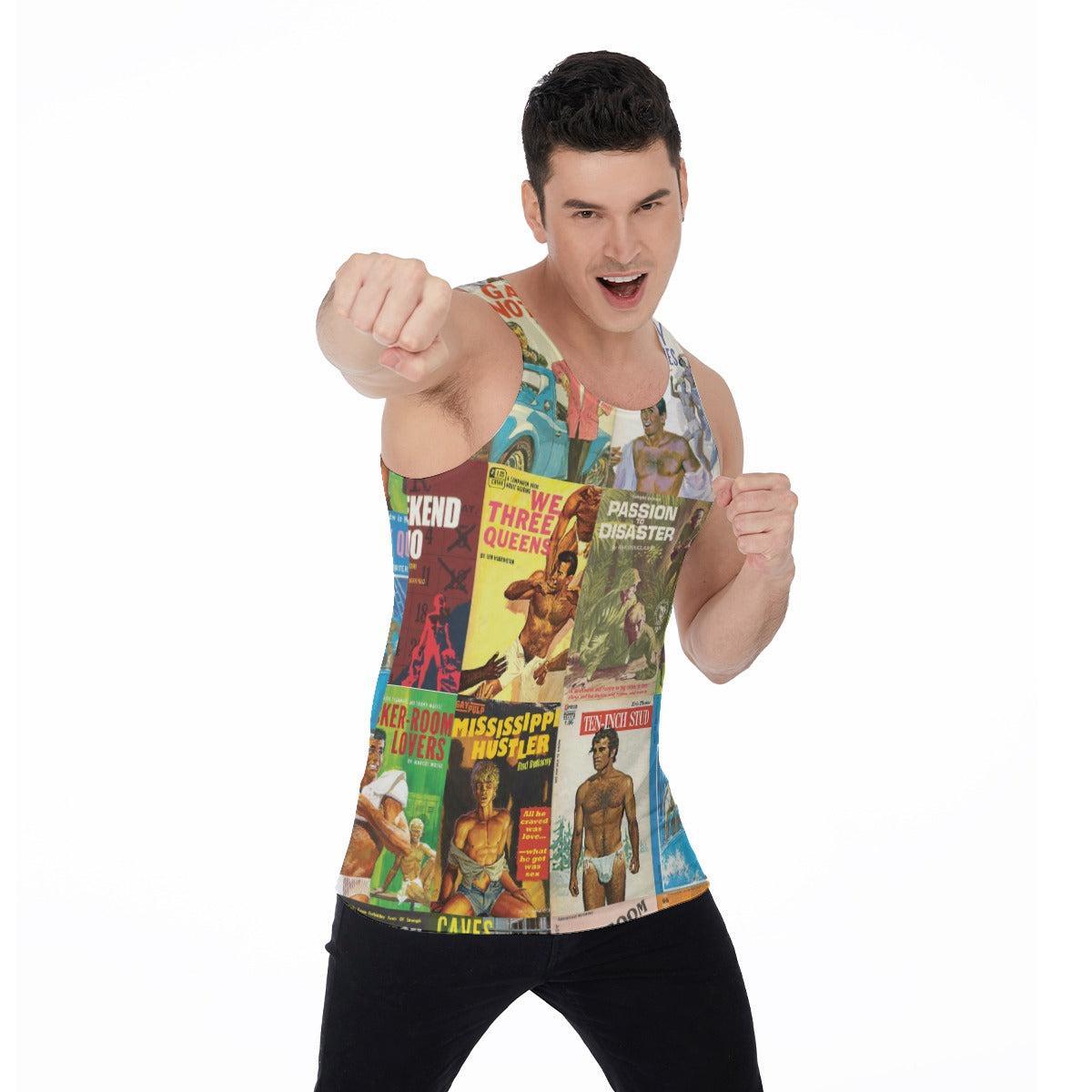 Vintage Gay Pulp (Allover Tank Top)-Allover Tank Top-Swish Embassy