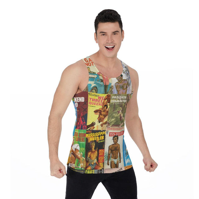 Vintage Gay Pulp (Allover Tank Top)-Allover Tank Top-Swish Embassy