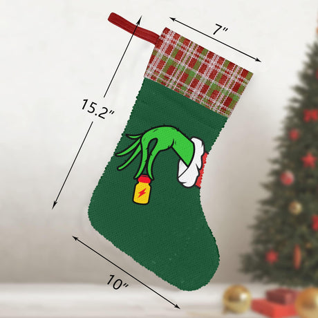 Whiff-Mas (Sequin Christmas Stocking)-Christmas Stockings-Swish Embassy