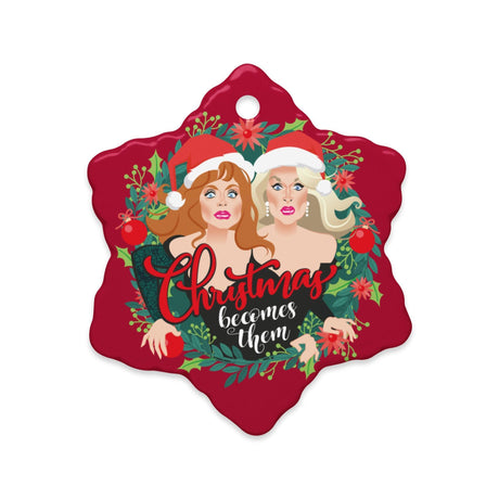 Xmas Becomes Them (Ceramic Ornament)-Ceramic Ornament-Swish Embassy