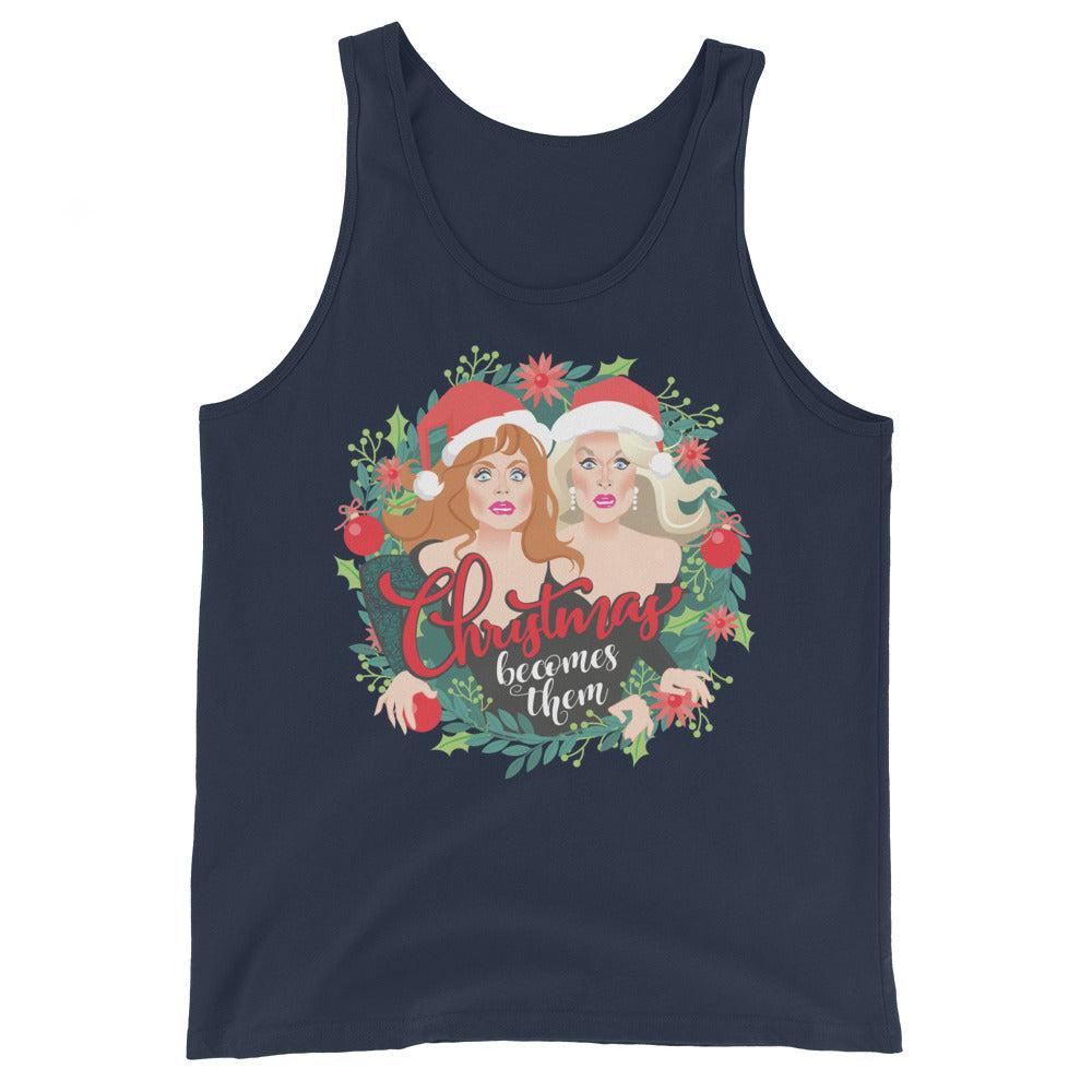 Xmas Becomes Them (Tank Top)-Christmas Tank Tops-Swish Embassy