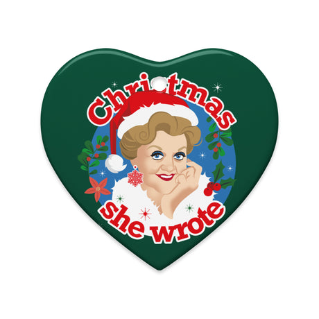 Xmas She Wrote (Ceramic Ornament)-Ceramic Ornament-Swish Embassy