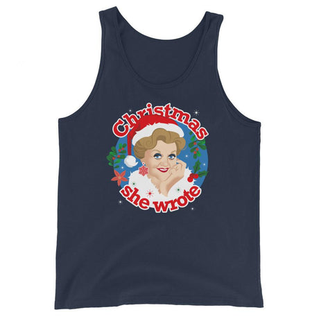 Xmas She Wrote (Tank Top)-Christmas Tank Tops-Swish Embassy