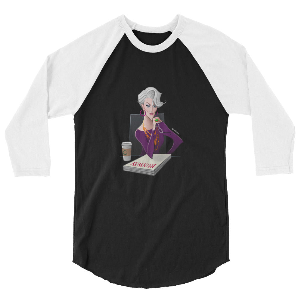 Dragon Lady (Raglan) - Black/White