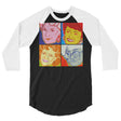 Pop Art Girls (Raglan) - Black/White