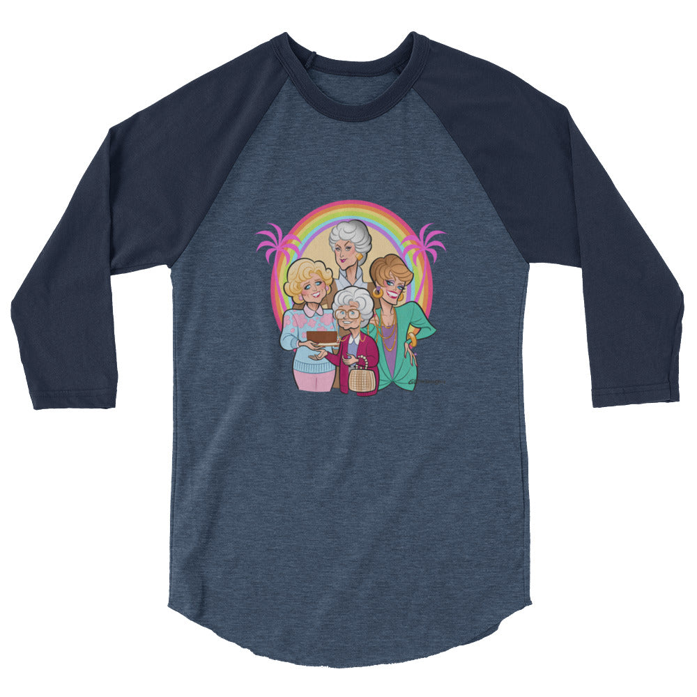 Miami is Proud (Raglan) - Heather Denim/Navy