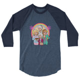 Miami is Proud (Raglan) - Heather Denim/Navy