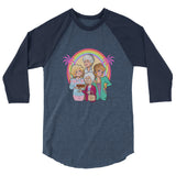 Miami is Proud (Raglan) - Heather Denim/Navy
