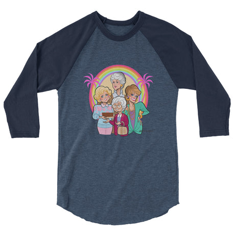 Miami is Proud (Raglan) - Heather Denim/Navy