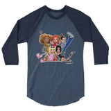 Who Do You Think You Are (Raglan) - Heather Denim/Navy