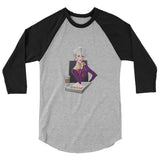 Dragon Lady (Raglan) - Heather Grey/Black