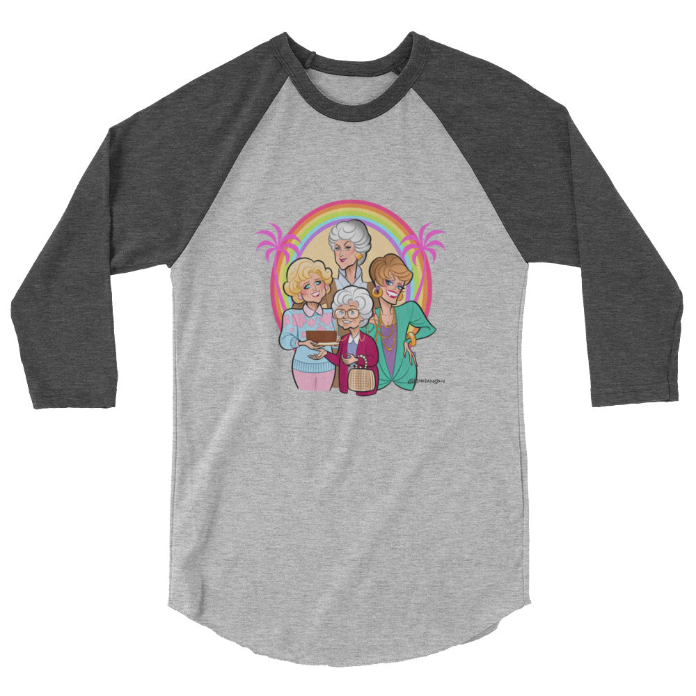 Miami is Proud (Raglan) - Heather Grey/Heather Charcoal