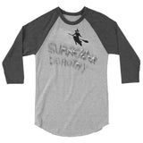 Surrender Dorothy (Raglan) - Heather Grey/Heather Charcoal