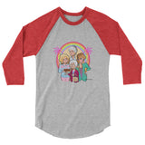 Miami is Proud (Raglan) - Heather Grey/Heather Red