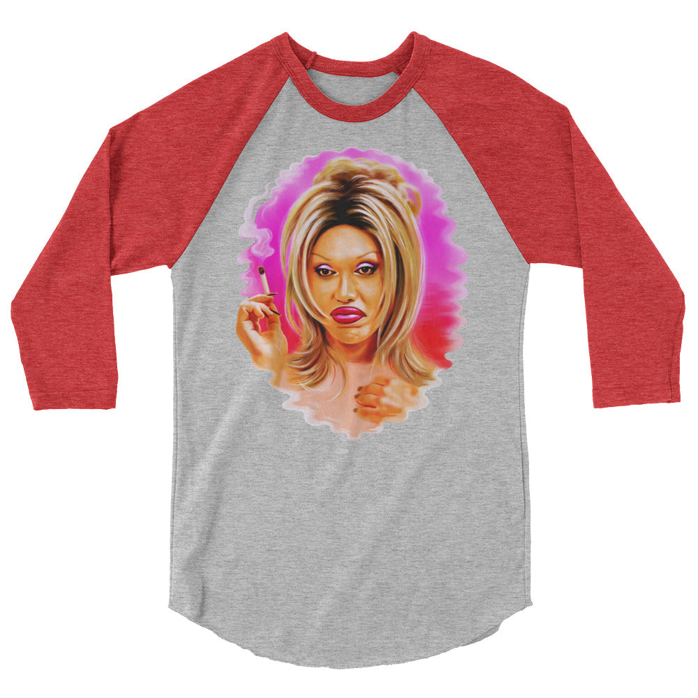 Spin Me Right Round (Raglan) - Heather Grey/Heather Red