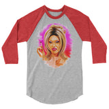 Spin Me Right Round (Raglan) - Heather Grey/Heather Red
