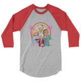 Miami is Proud (Raglan) - Heather Grey/Heather Red