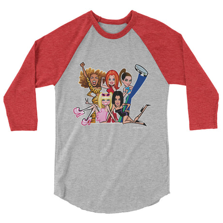 Who Do You Think You Are (Raglan) - Heather Grey/Heather Red