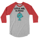 Little Mr. K-Hole (Raglan) - Heather Grey/Heather Red
