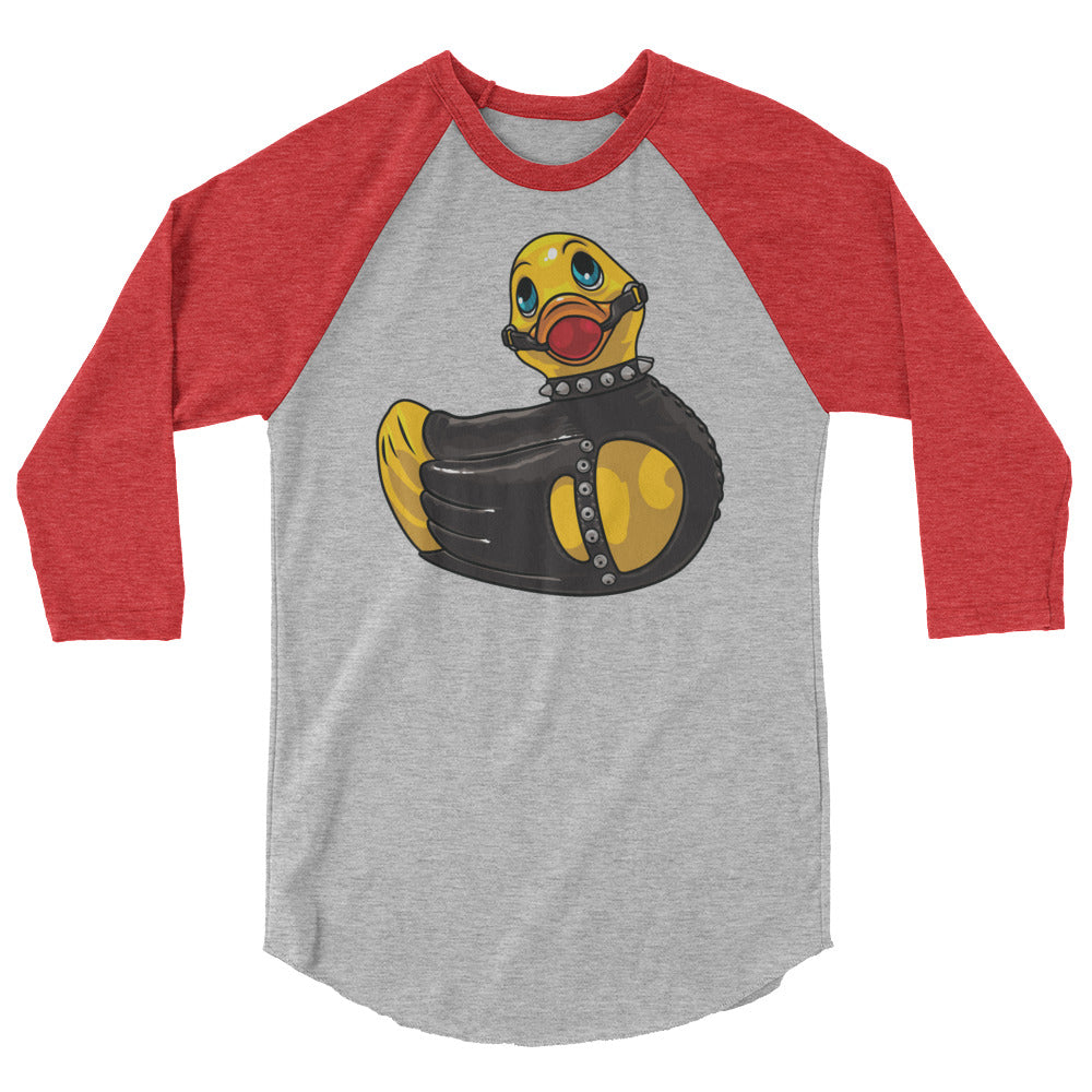 Rubber Ducky (Raglan) - Heather Grey/Heather Red