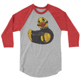 Rubber Ducky (Raglan) - Heather Grey/Heather Red