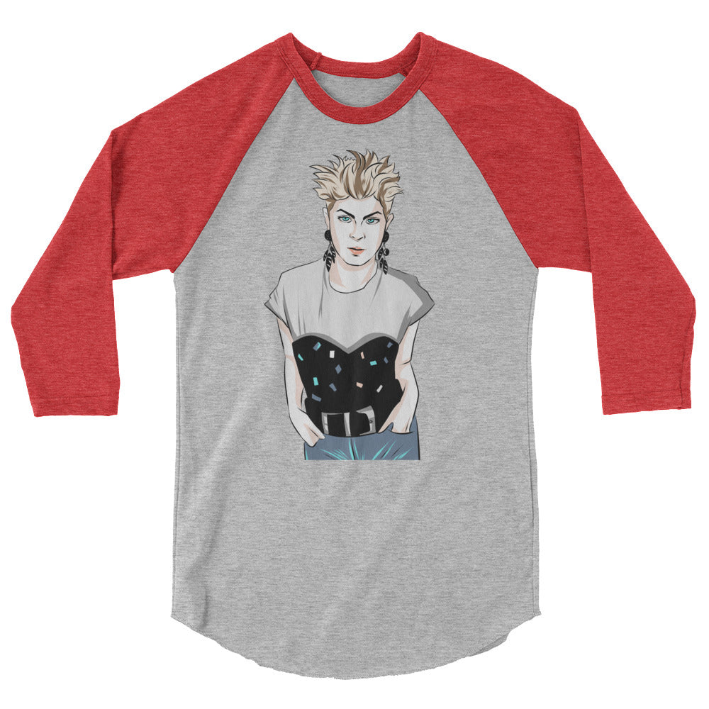 Robyn (Raglan) - Heather Grey/Heather Red