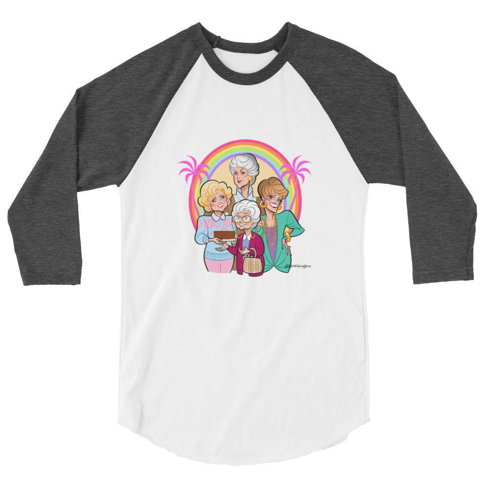 Miami is Proud (Raglan) - White/Heather Charcoal
