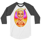 Big Boss Energy (Raglan) - White/Heather Charcoal