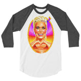 Big Boss Energy (Raglan) - White/Heather Charcoal