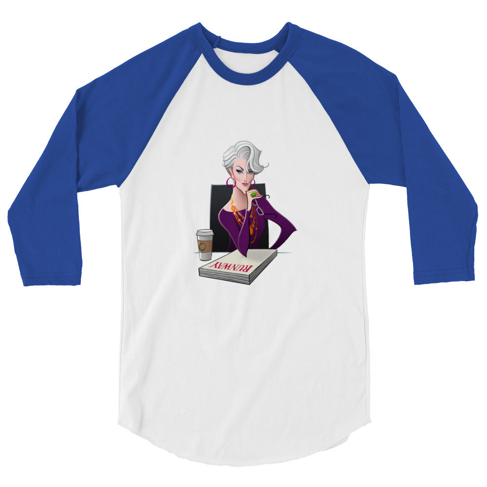 Dragon Lady (Raglan) - White/Royal