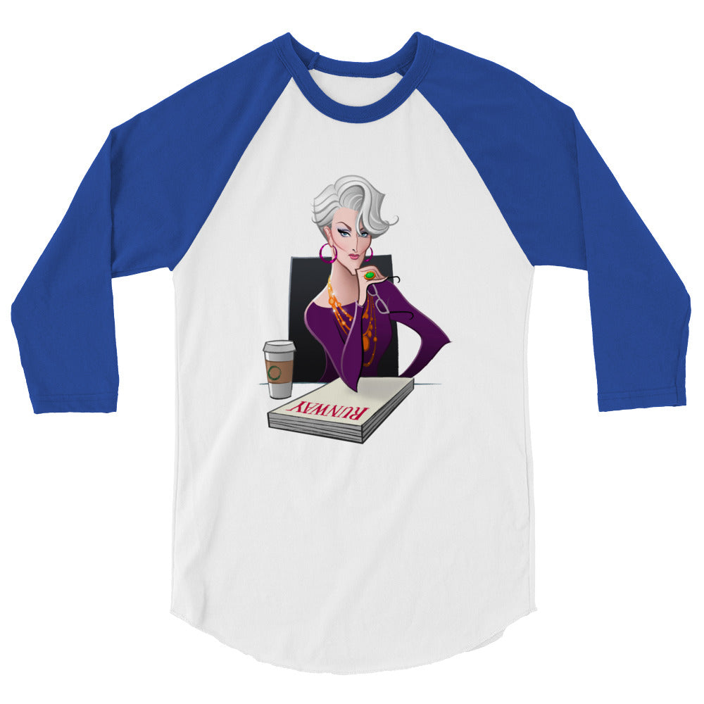 Dragon Lady (Raglan) - White/Royal