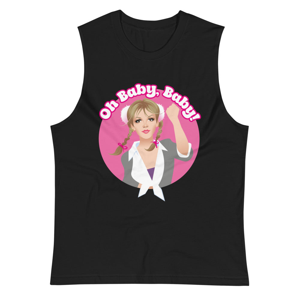Oh Baby (Muscle Shirt) - Black