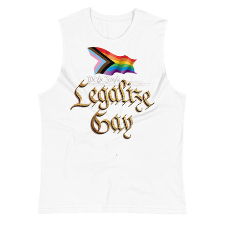 Legalize Gay (Muscle Shirt) - White
