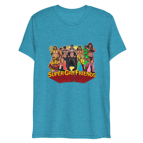 Supergay Friends (Triblend) - Aqua Triblend