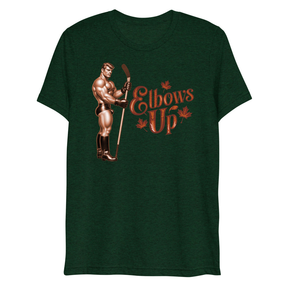 Elbows Up (Triblend) - Emerald Triblend