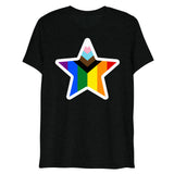 Stars and Progress (Triblend) - Solid Black Triblend