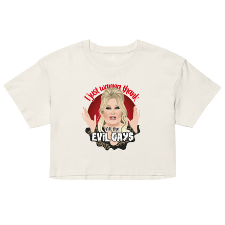 Evil Gays (Crop Top) - Ecru