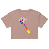 Spooning Leads to Forking (Crop Top) - Hazy Pink