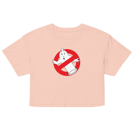 Straight Outta Condoms (Crop Top) - Pale Pink