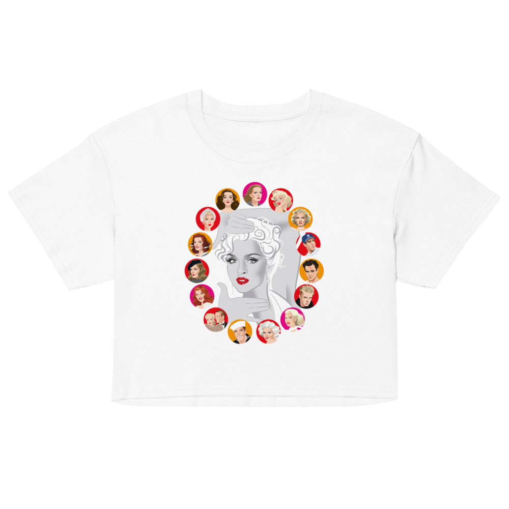 Dietrich and DiMaggio (Crop Top) - White