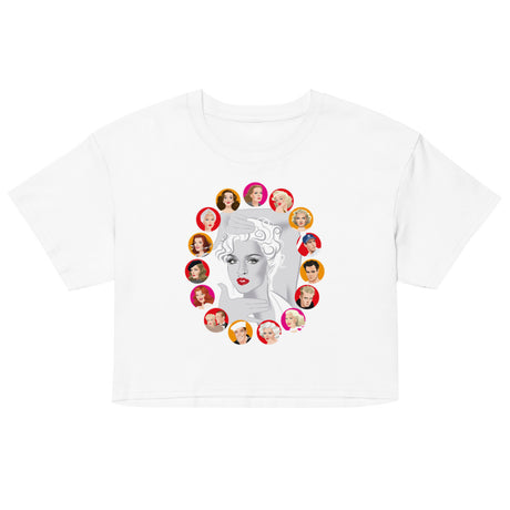 Dietrich and DiMaggio (Crop Top) - White
