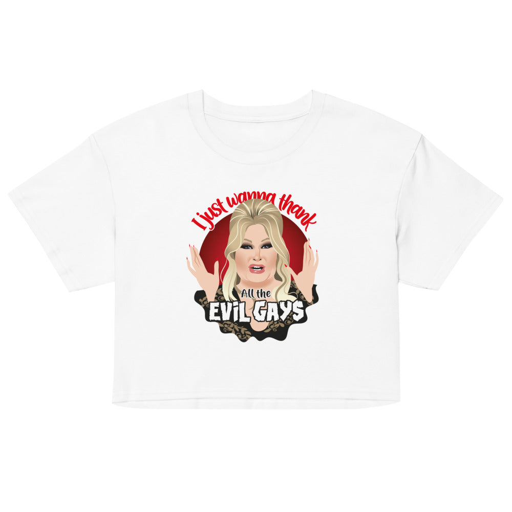 Evil Gays (Crop Top) - White