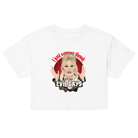 Evil Gays (Crop Top) - White