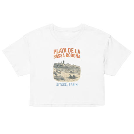 Playa de la Bassa Rodone (Crop Top) - White