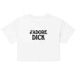 J'Adore Dick (Crop Top) - White