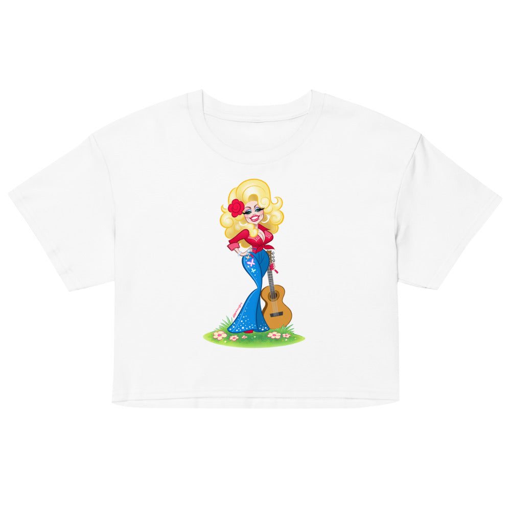 Smoky Mountain Glam (Crop Top) - White