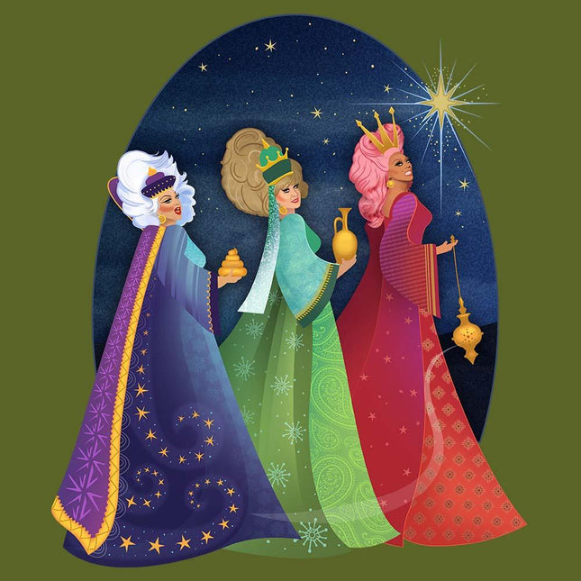 3 Wise Queens-Christmas T-Shirts-Swish Embassy