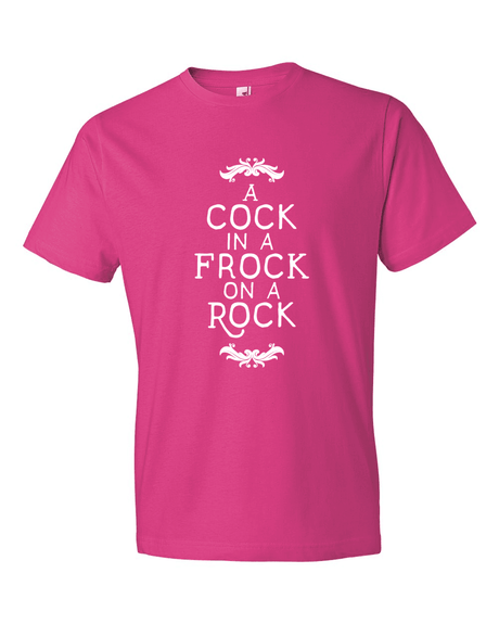 A Cock in a Frock on a Rock-T-Shirts-Swish Embassy