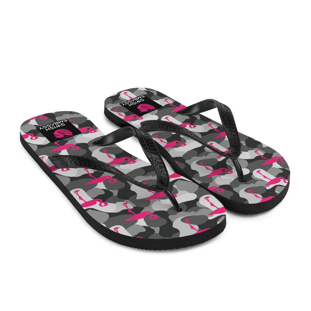 Battle Flamingo Flip Flops