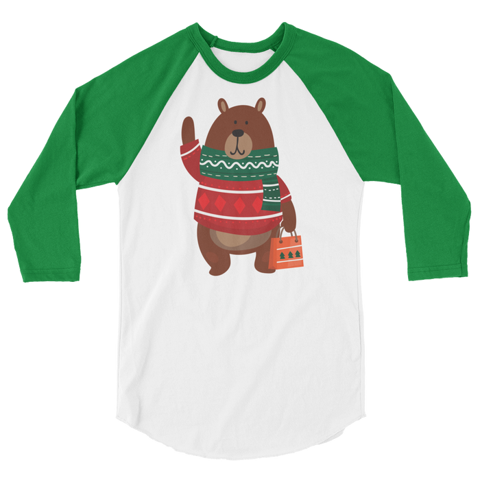 Christmas Bear (Raglan)-Raglan-Swish Embassy